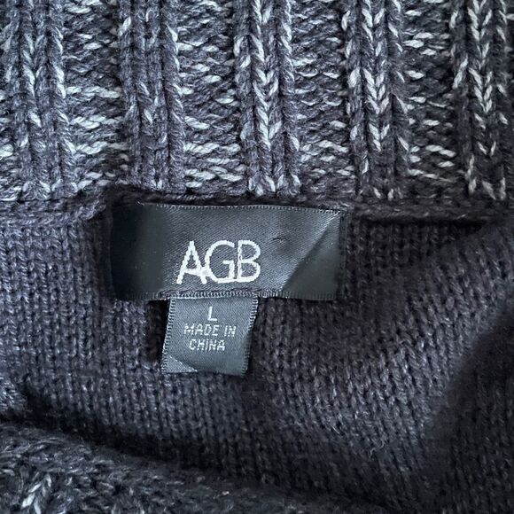 AGB cowl neck short sleeve sweater size L - Picture 3 of 6